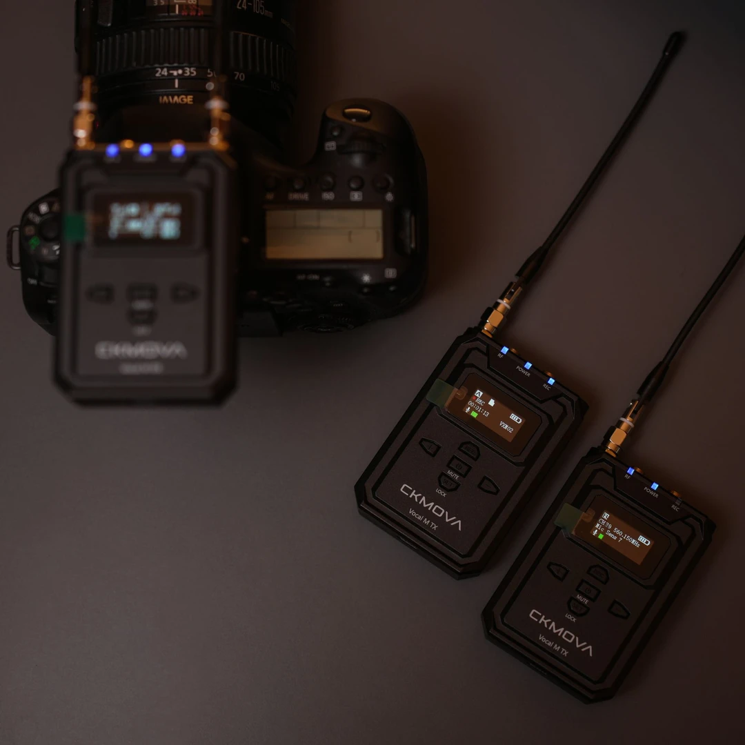 CKMOVA一拖一/一拖二UHF无线降噪录音领夹式麦克风Vocal M V1/V2