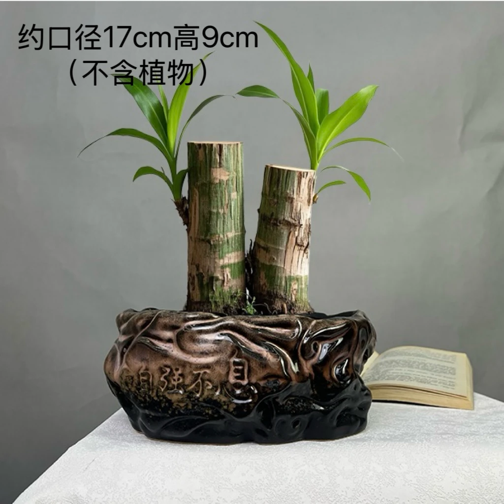 唐印古风陶瓷花盆透气粗陶盆室内绿植多肉盆栽