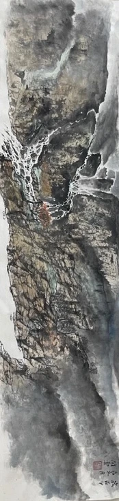 家居装饰画山水138×34四尺对开
