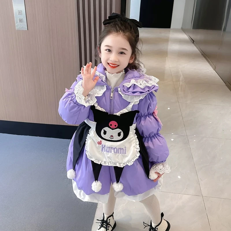 【2540】女童库洛米洛丽塔白鸭绒羽绒服高端冬季加厚棉袄洋气外套