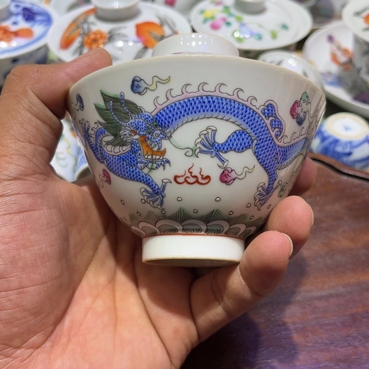 纯手绘精品盖碗杯
