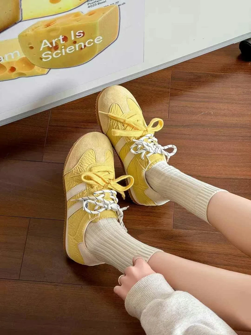 复古风百搭休闲德训平底春款双鞋带德训鞋学生韩版小众