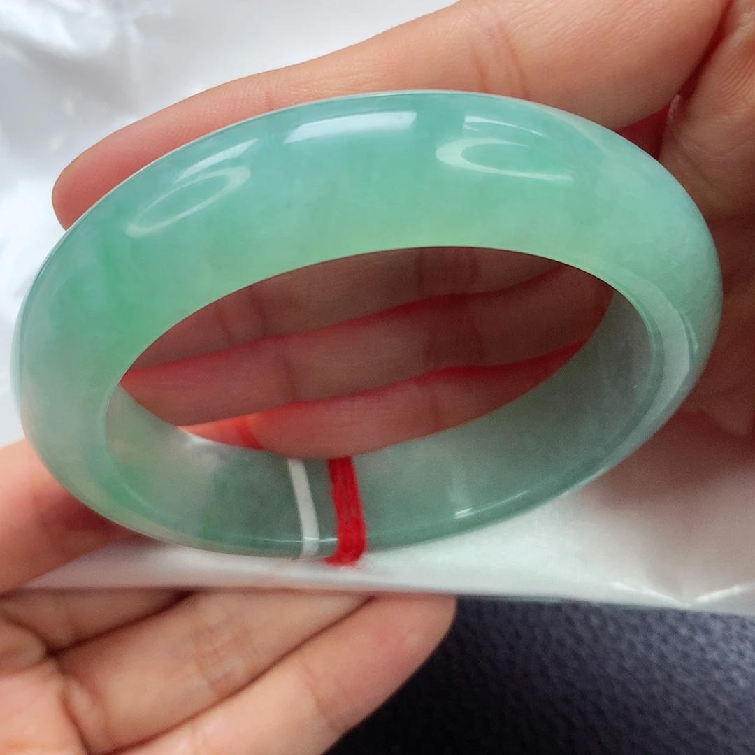 未镶嵌手镯翡翠54.6 冰绿