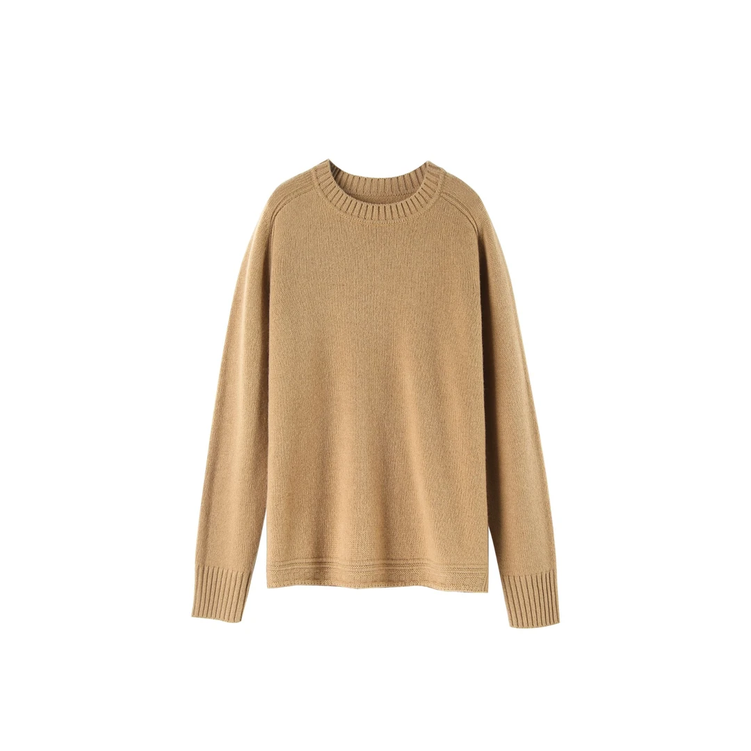 2024冬季内搭纯色设计师款纯色圆领针织毛衣女8930