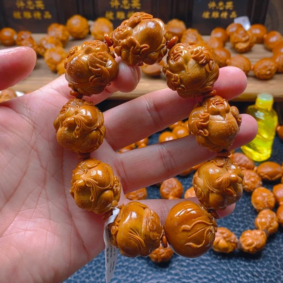 手串/手链橄榄核许忠英2.6×2.6四花水晶核八方来财
