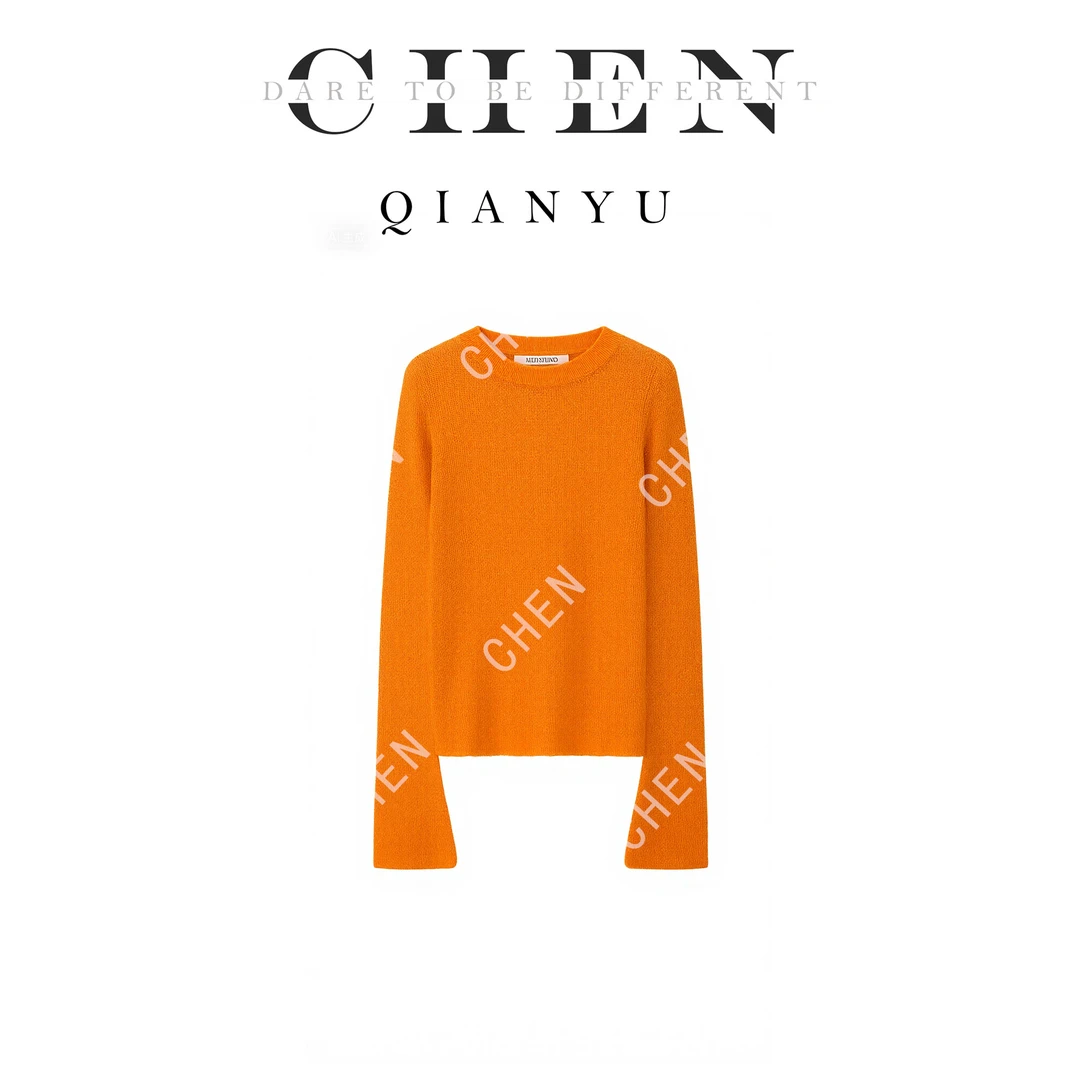 【陈陈私服】时尚设计感毛衣洋气显瘦长袖针织衫13069