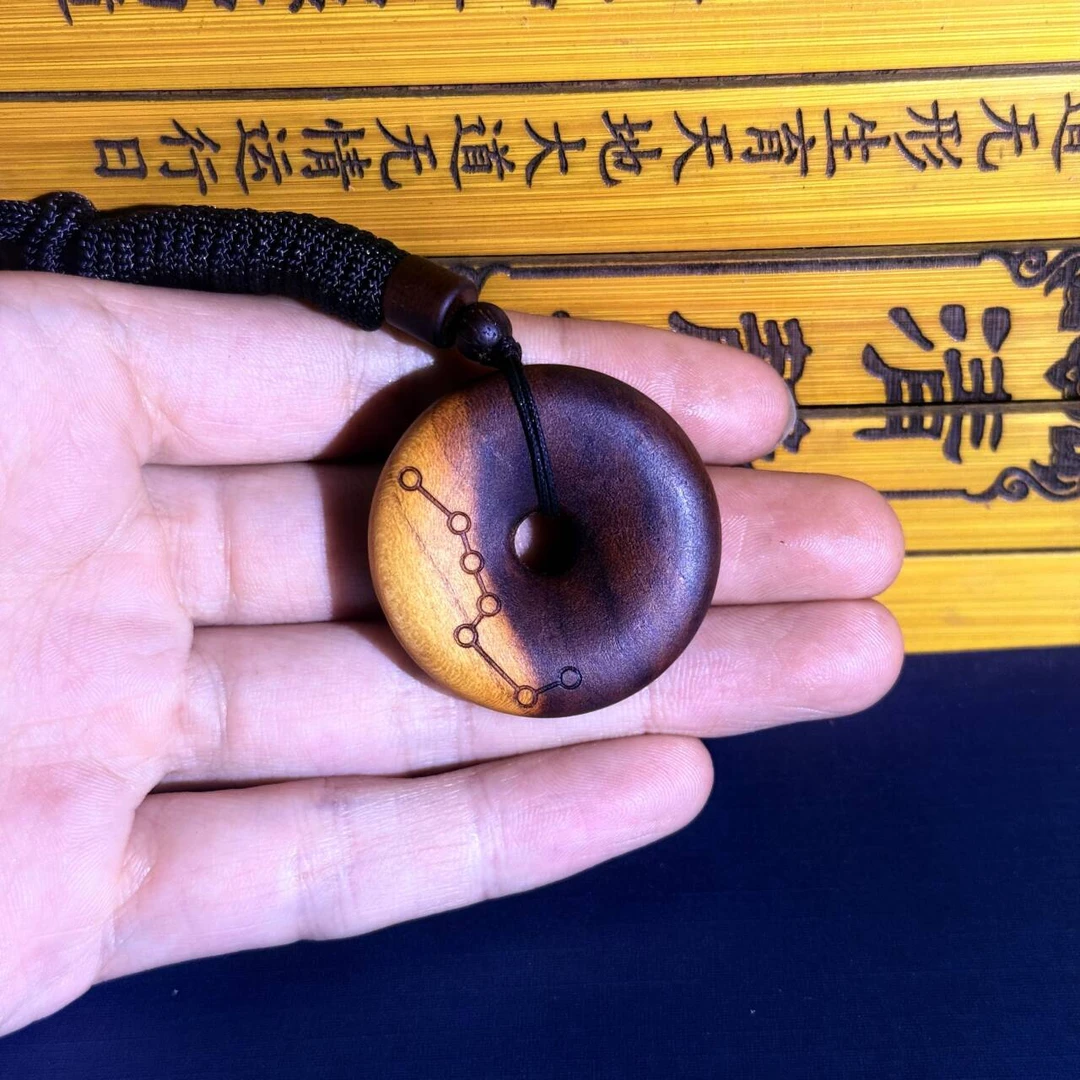 雷击桃木平安扣木雕雕刻挂件平安