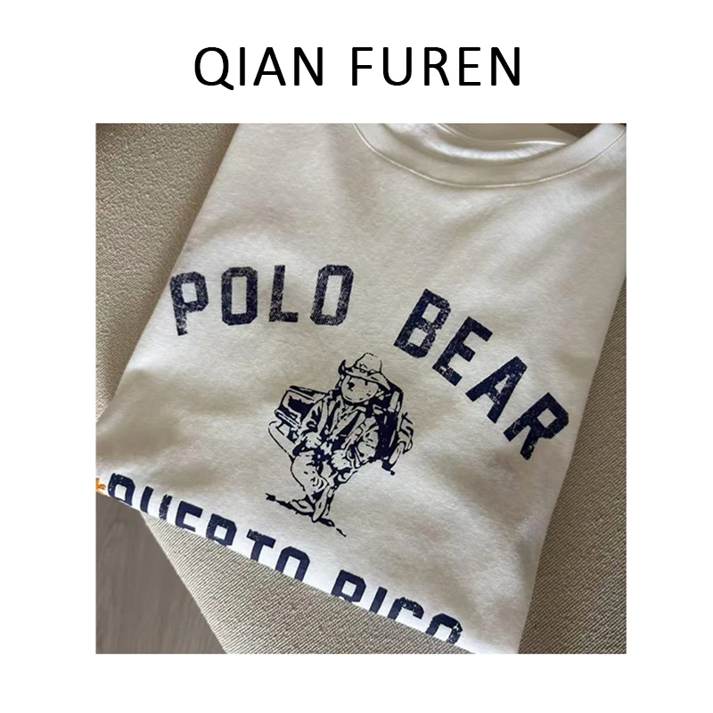 小马同款 拉夫防晒罩衫长袖印花圆领夏季休闲风纯色卡通