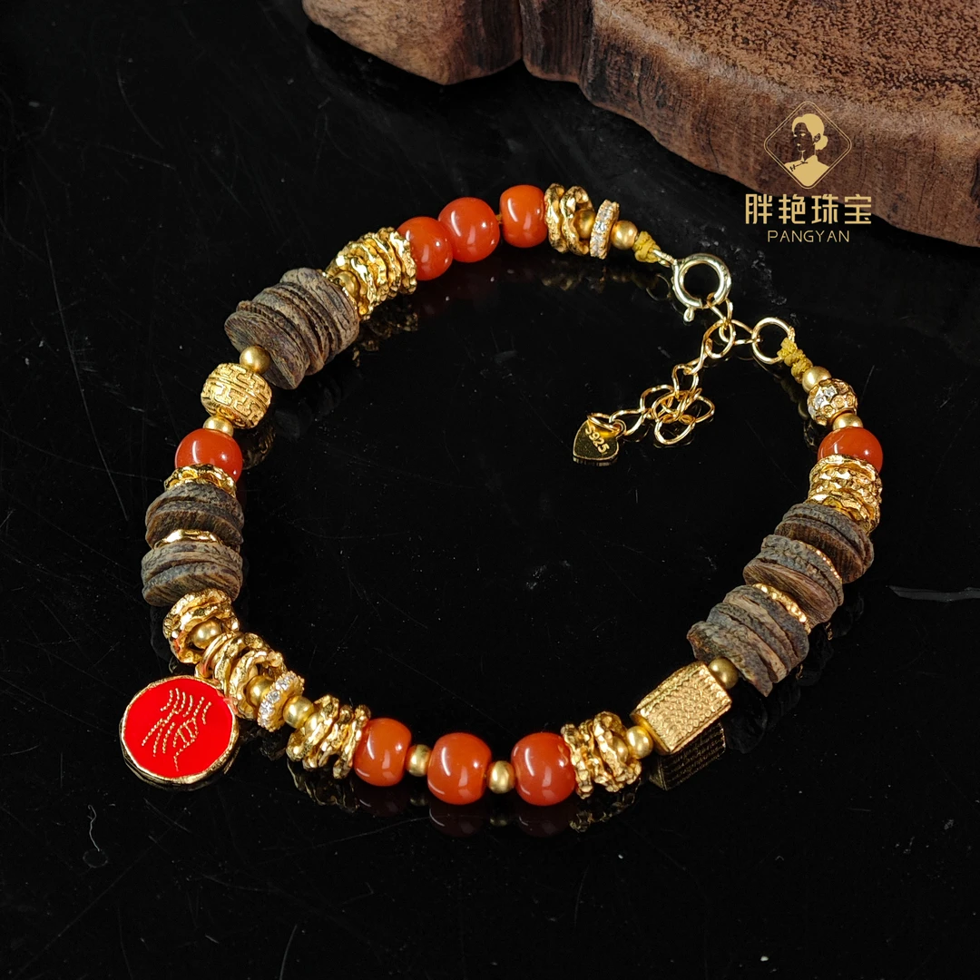 L*【安康系列-百消令】南红盘缠手链（女款）@ZM003122615@