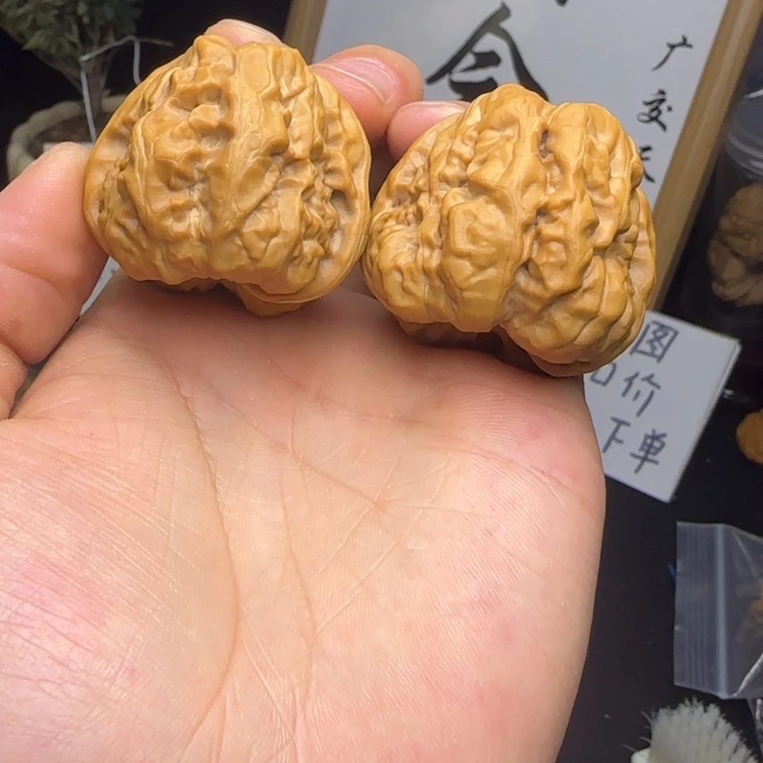 文玩核桃把件粉42蛤蟆