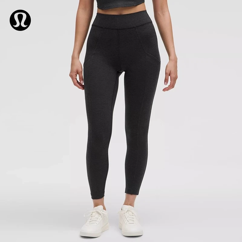 Soft Sueded 女士运动绒面高腰紧身裤 24"丨lululemon丨LW5GZAA
