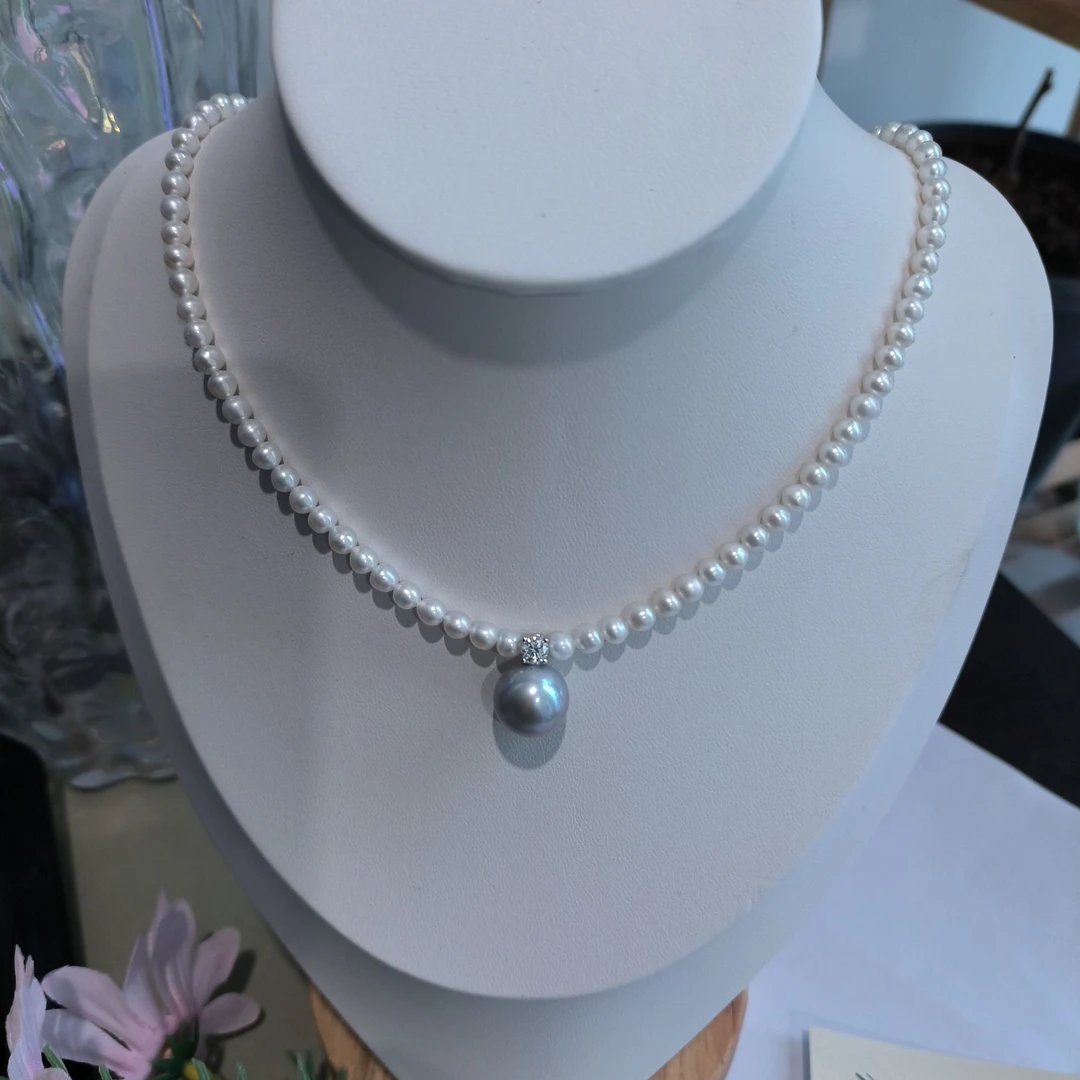 合金项链合金项链百搭经典手作珍珠饰品