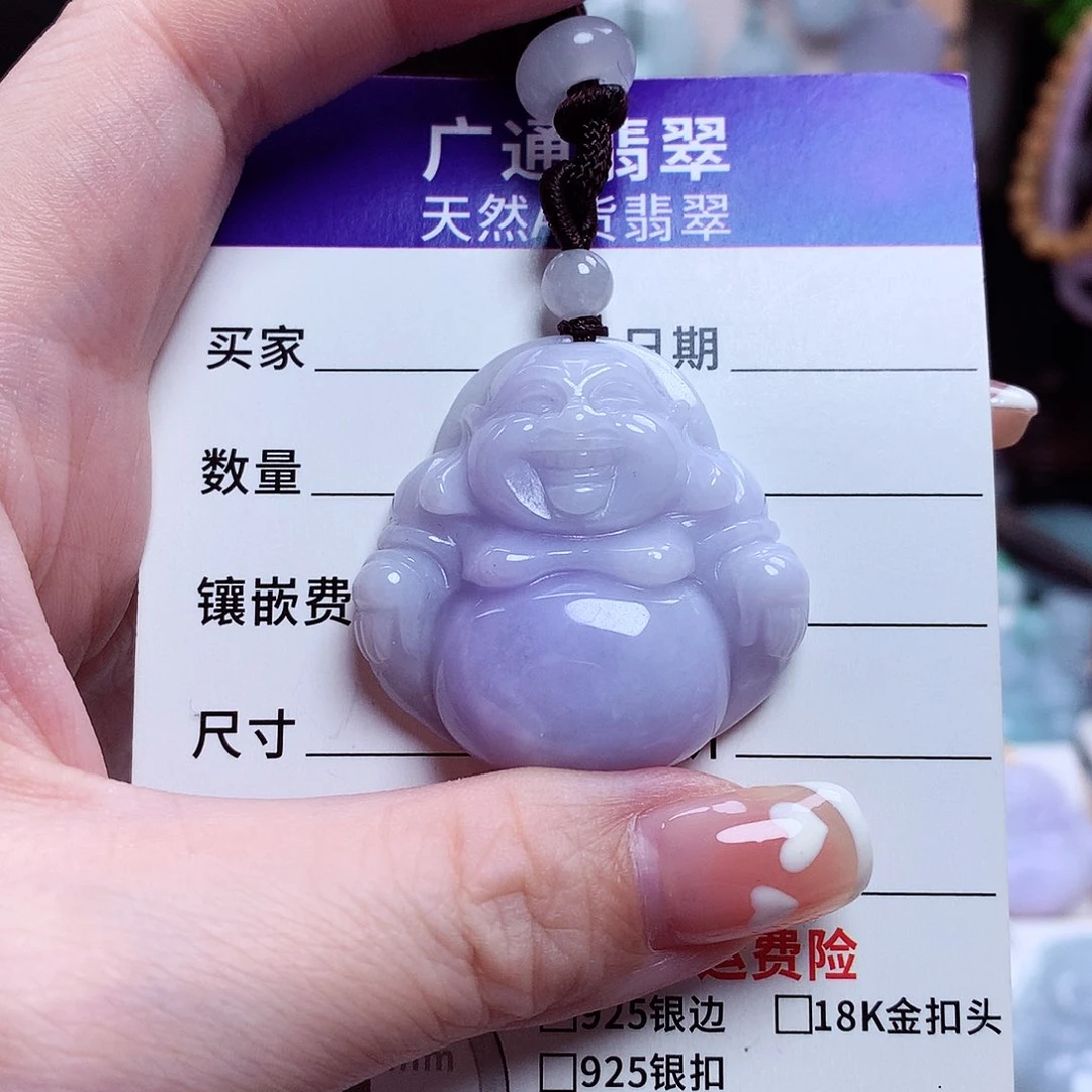 翡翠未镶嵌颈饰佛公15