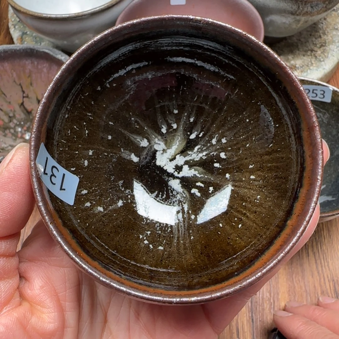 柴烧建盏茶盏茶杯131