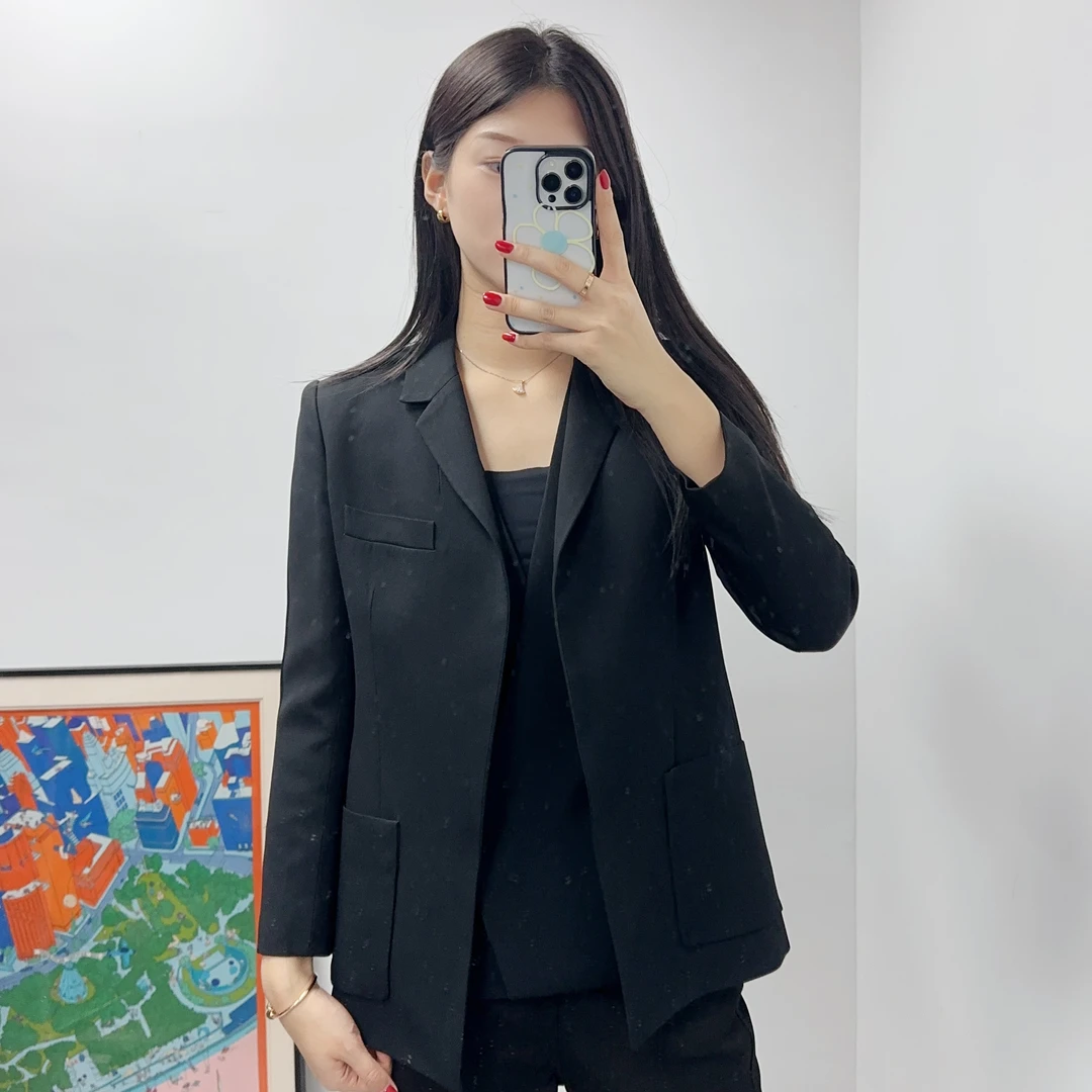 95新 Balenciaga/巴黎世家  女士西装外套38码黑色/230513QZF8F05