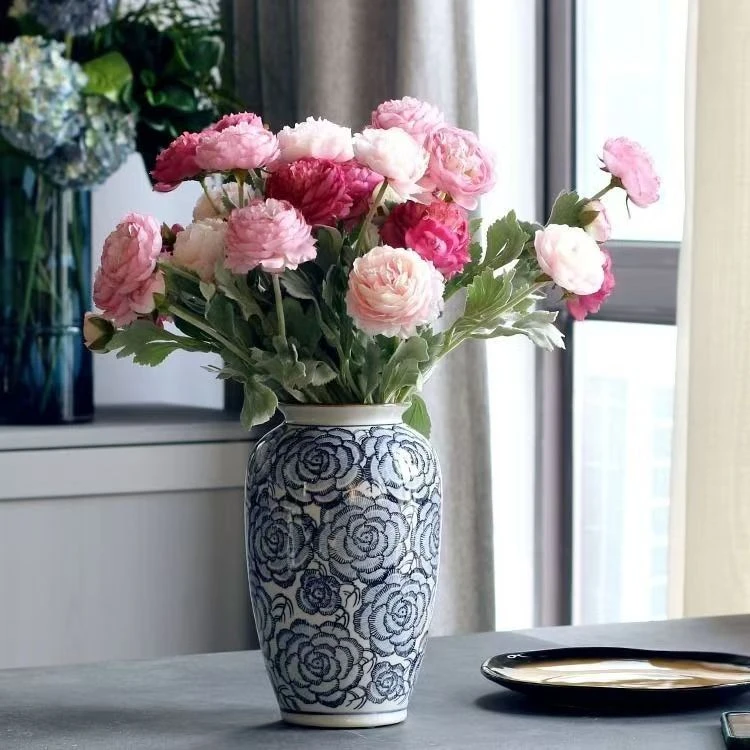 精品洋牡丹北欧风仿真千姿仿真花 简约家居客厅装饰摆件假花.