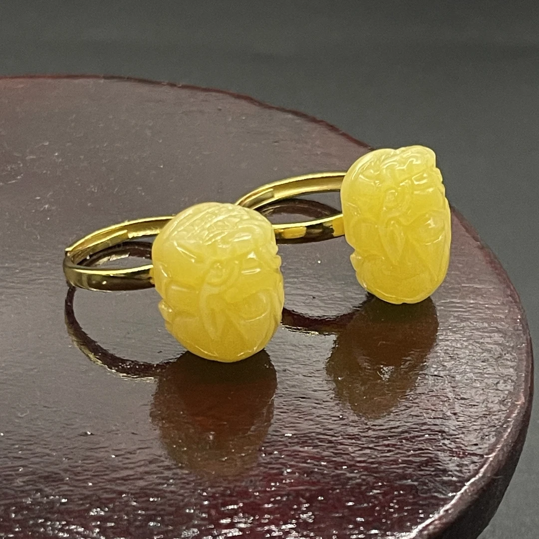 【景旺】蜜蜡貔貅戒指@多样性只发其中一件