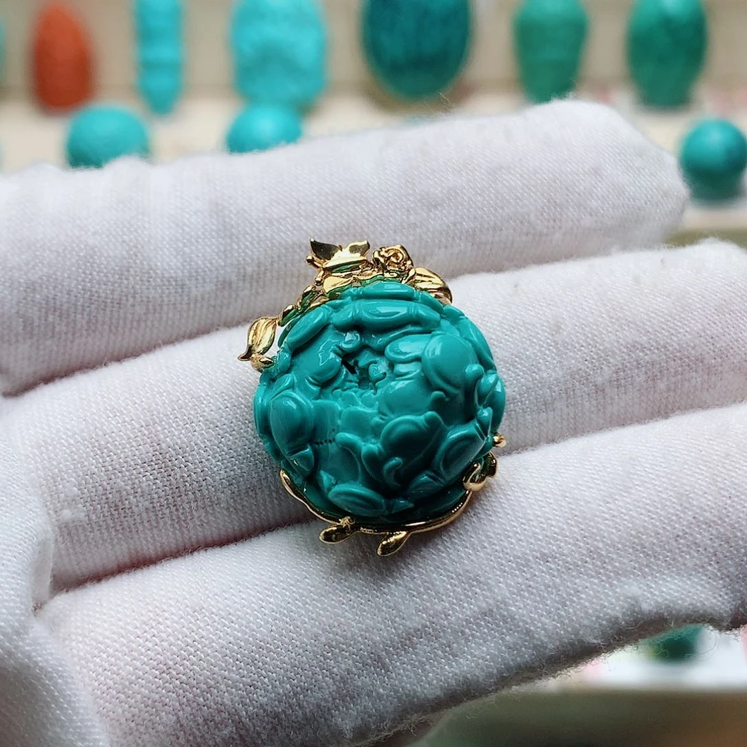 绿松石珠宝奇石未镶嵌念*