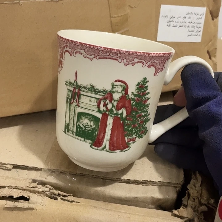 瓷片皇家瓷圣诞老人马克杯一个