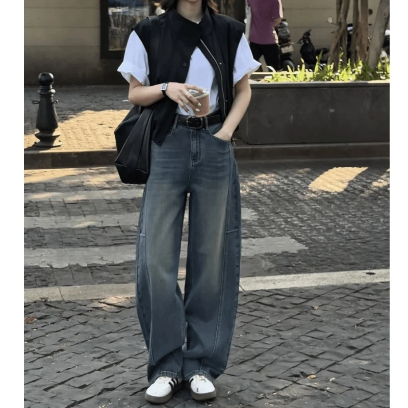 2025“古铜”色夏季新款显瘦显腿长百搭休闲裤子牛仔裤