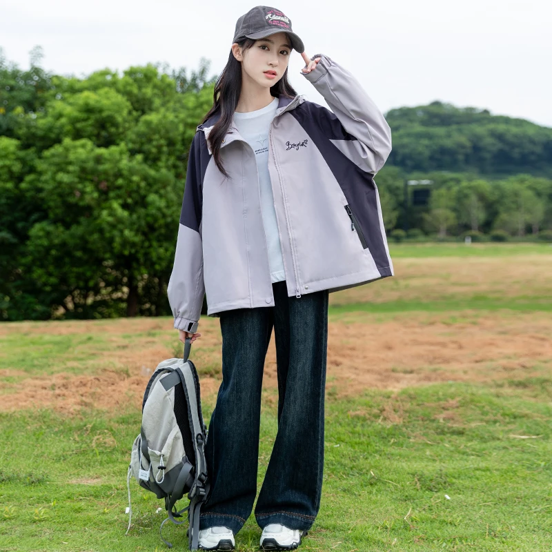 女童外套春秋款2025新款儿童洋气时髦上衣中大童女孩秋季冲锋衣潮