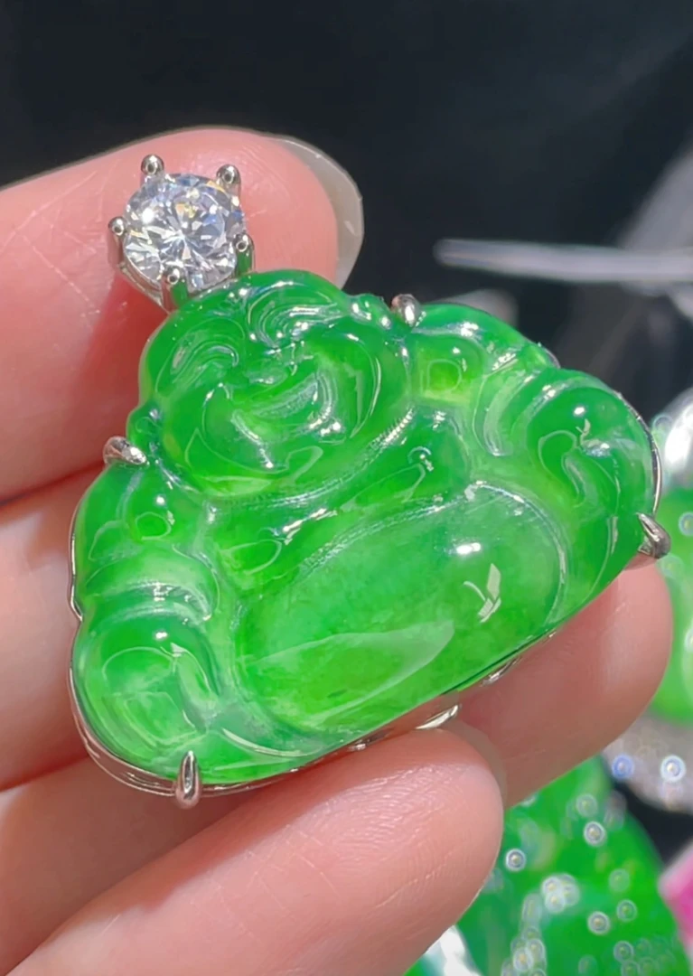 天然翡翠a货吊坠