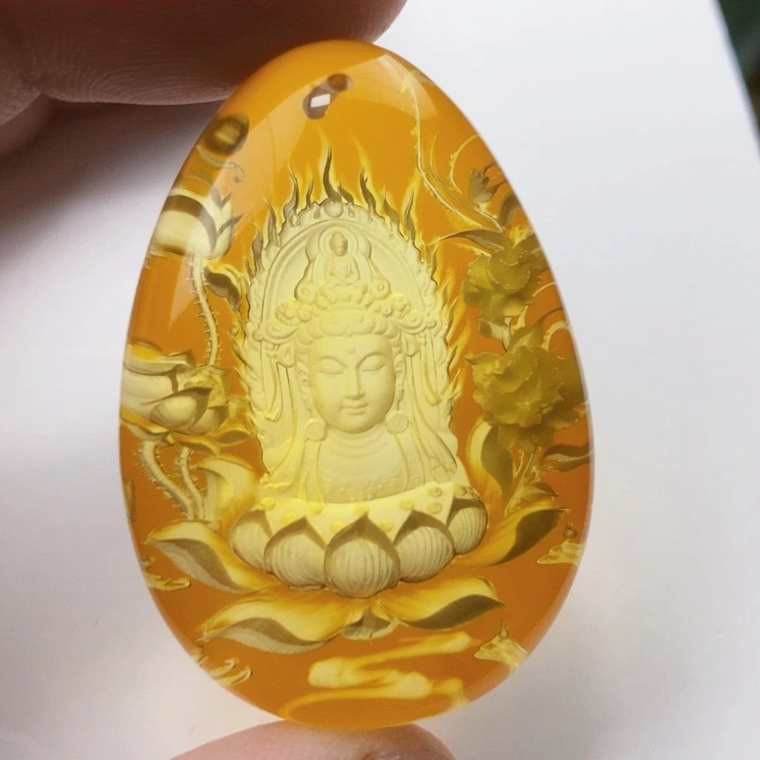 【闪购商品】金珀吊坠(不含链)未镶嵌