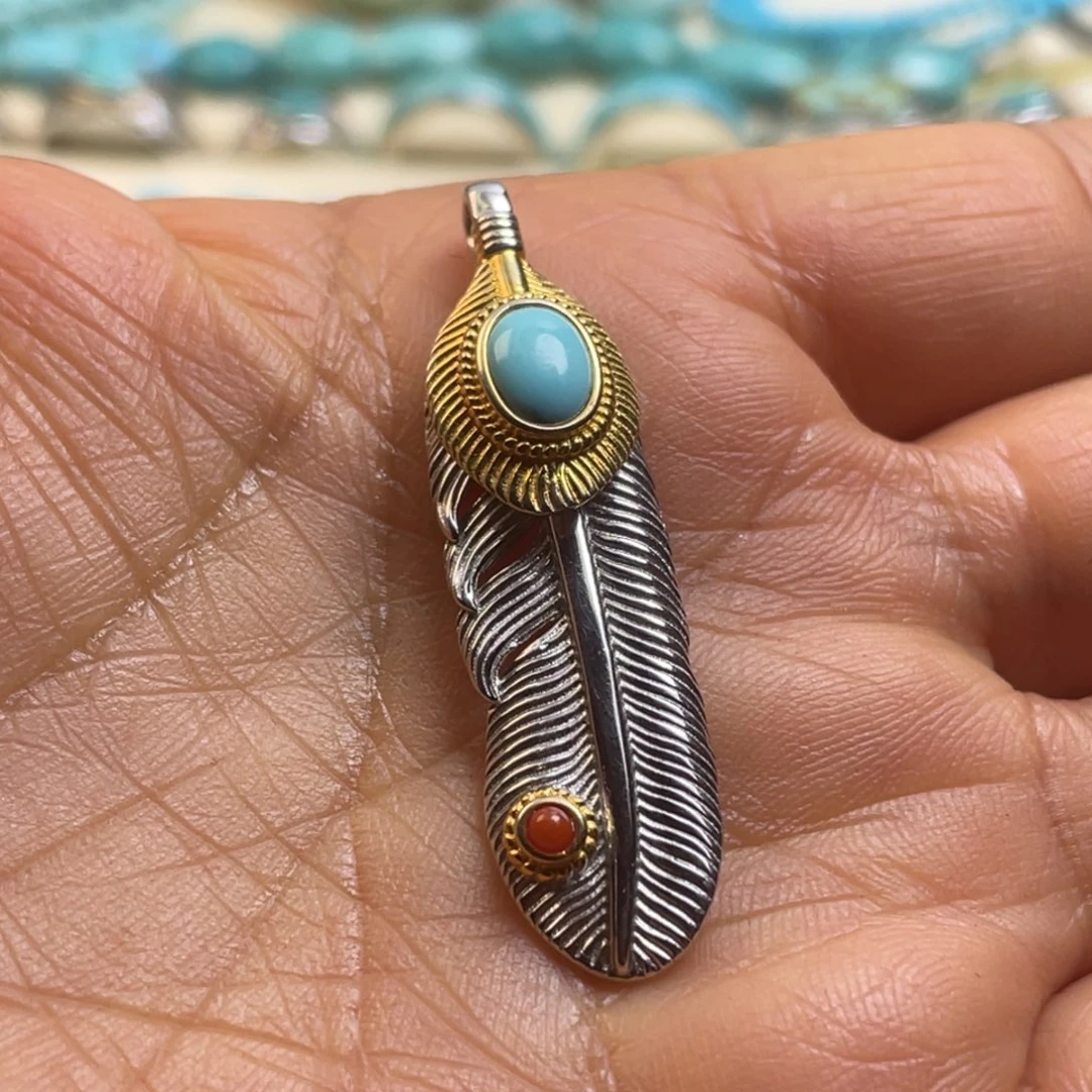 绿松石银S925镶嵌颈饰