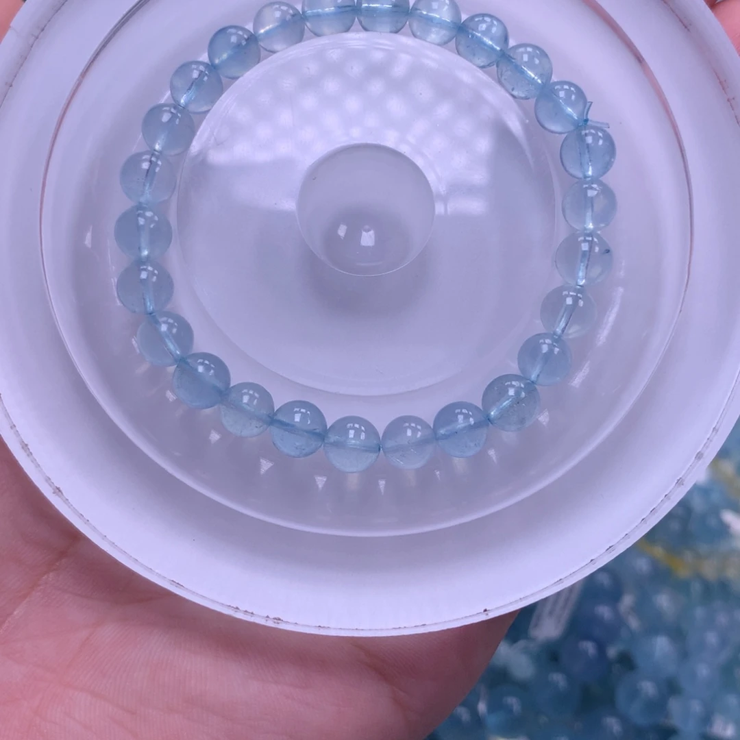 未镶嵌手链烟晶蓝色梦幻