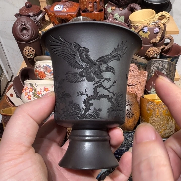 紫砂茶杯宜兴紫砂主人杯