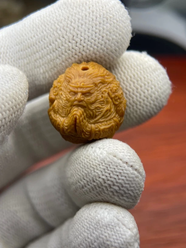 大圣悟道猴头手工雕刻