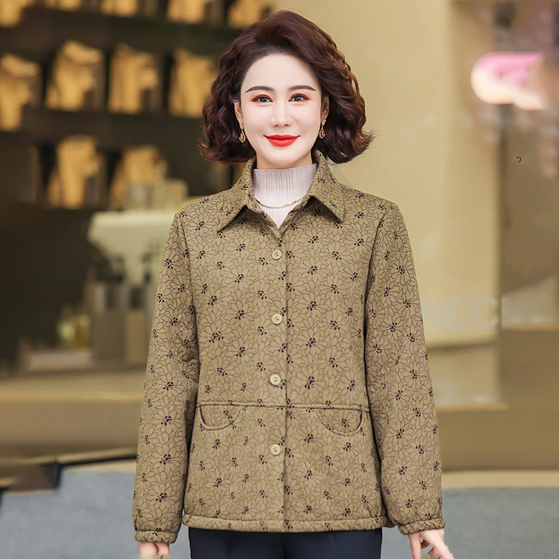 2025春季新款中老年女士外套夹克衫百搭大码上衣