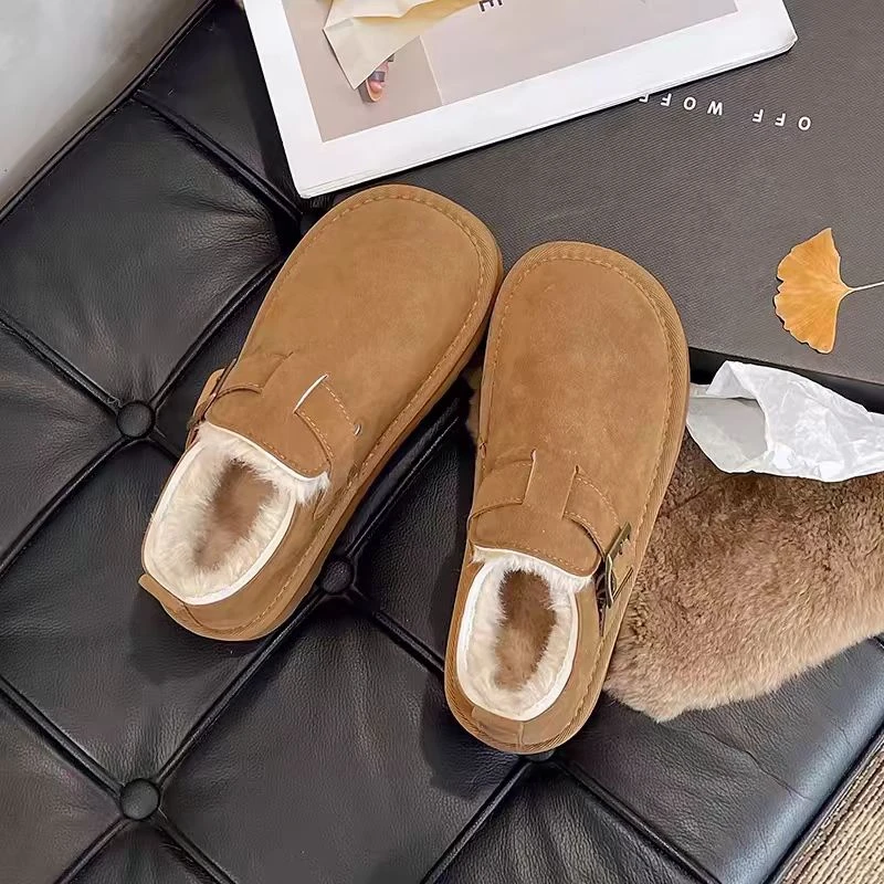 6266女士加棉平底勃肯鞋超软休闲百搭款2024新款秋冬季女鞋