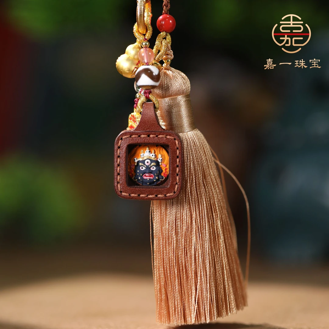 非金属皮质吊坠 【嘉一珠宝】大黑天擦擦手机挂件-CC0536