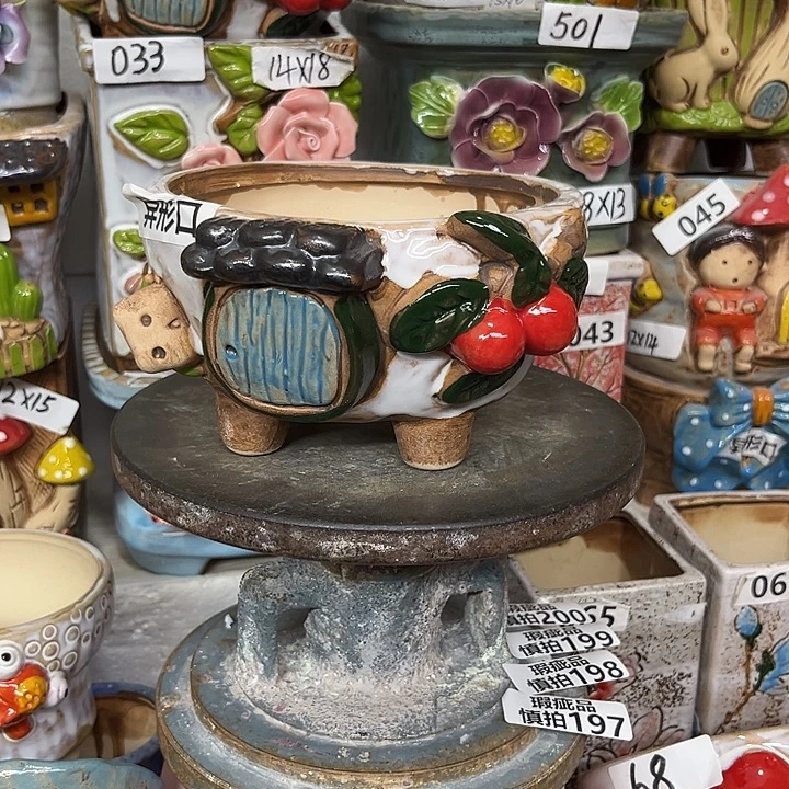 粗陶材质多肉花盆