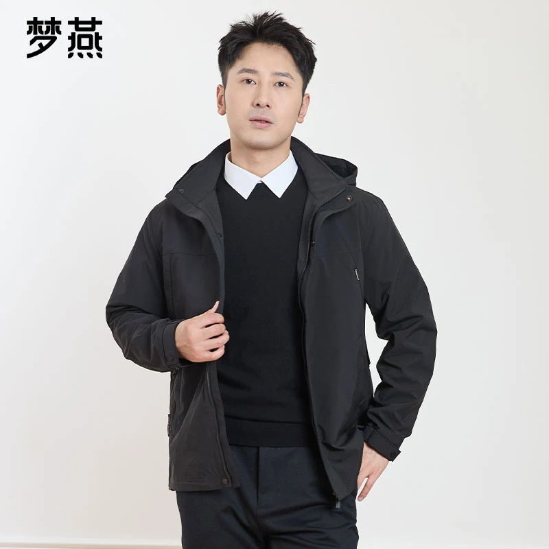 梦燕春秋男款时尚百搭气质宽松休闲夹克舒适简约外套XC06B5024D