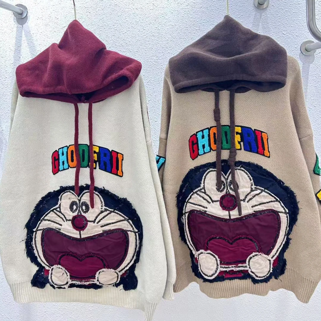 针织帽衫叮当猫款