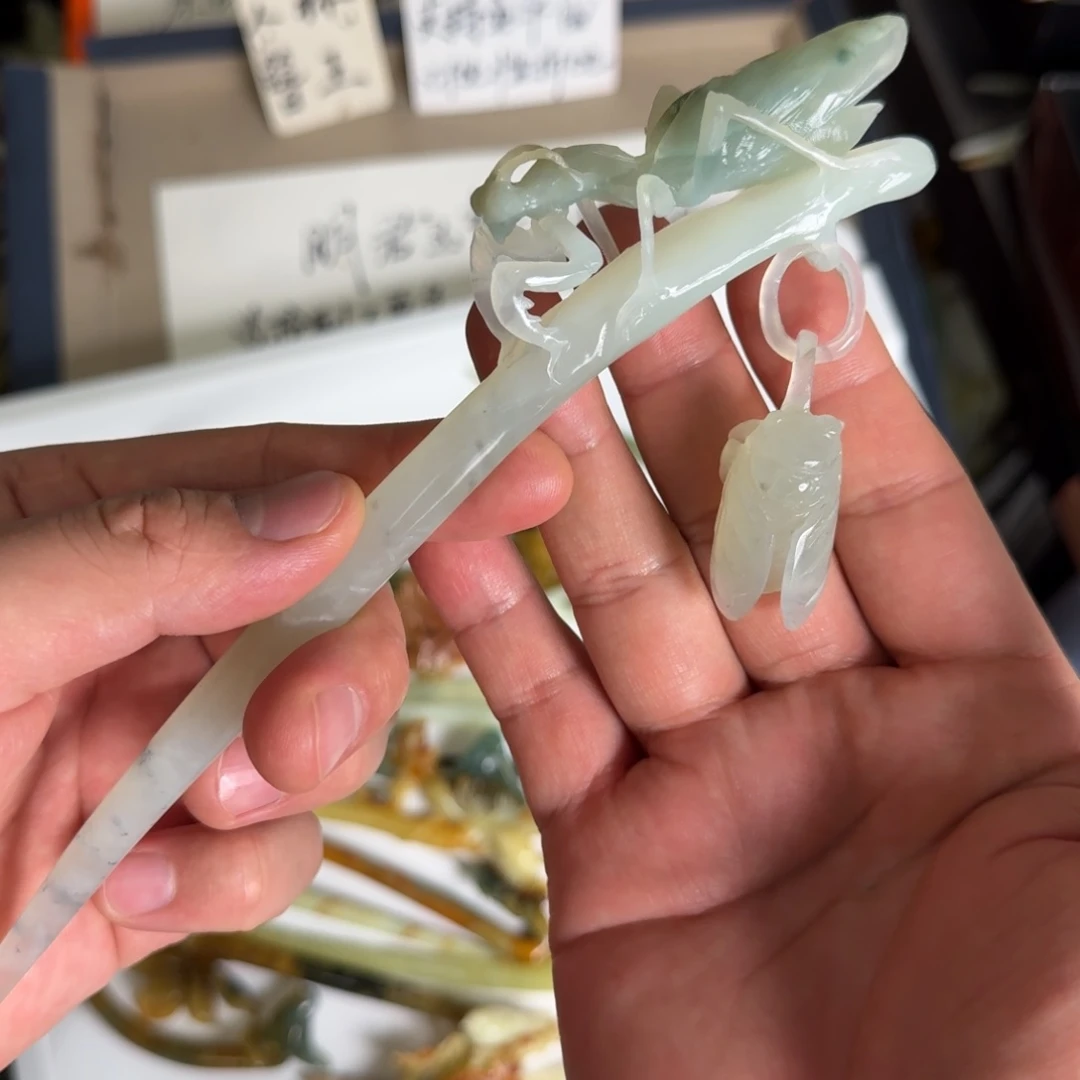 岫玉发簪未镶嵌明君玉簪贼拉好看