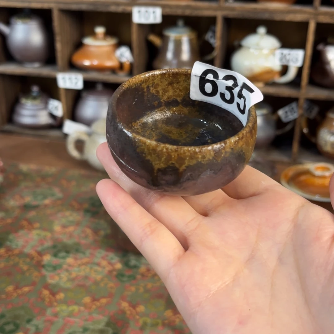摆件柴烧茶器主人杯微瑕