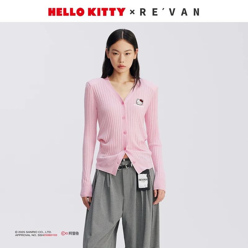 REVAN芮范HelloKitty鱼子酱标收腰毛衫RL72801112