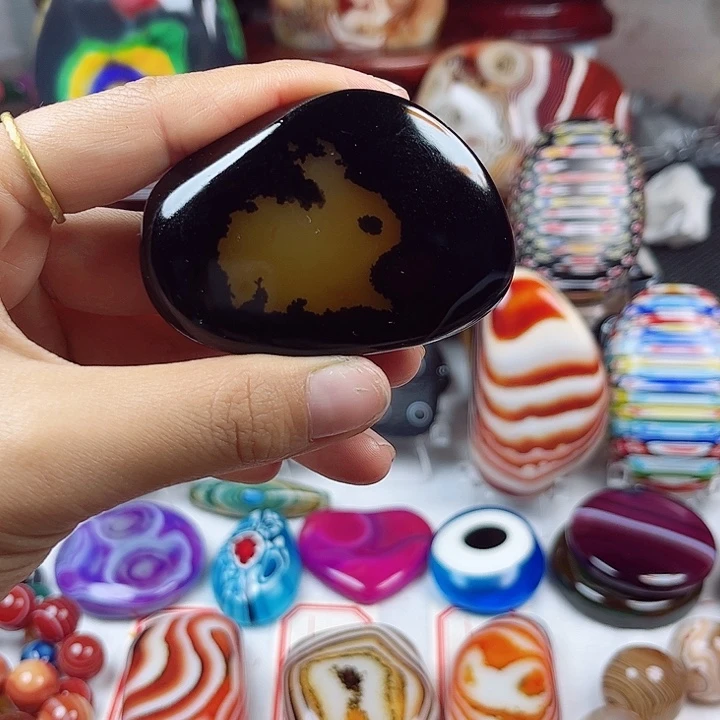 玛瑙/玉髓未镶嵌耳饰