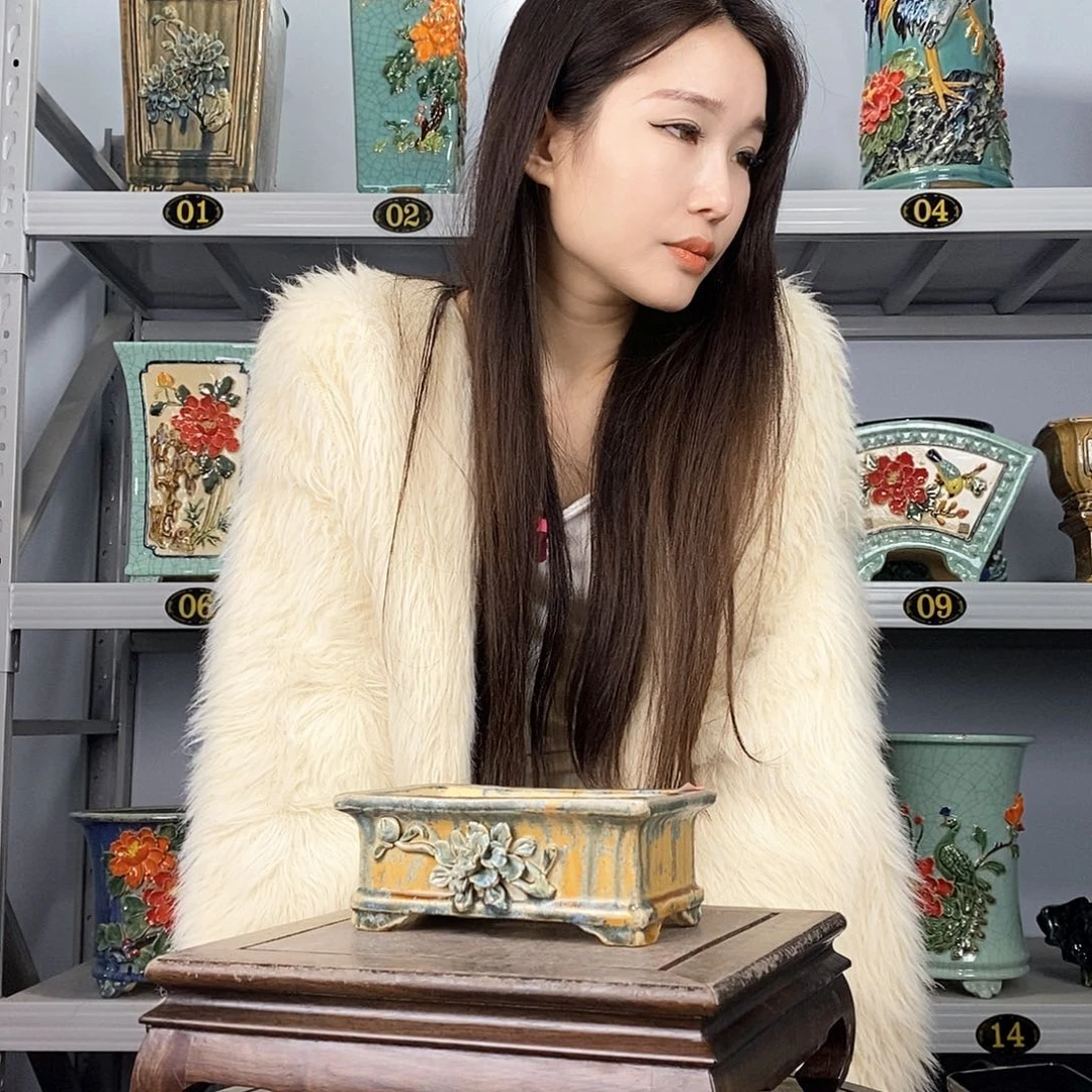 红陶?****速石湾盆石湾盆