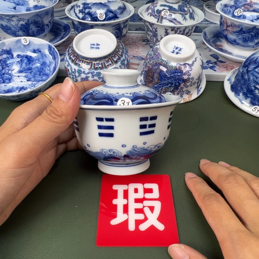 景德镇纯手工纯手绘茶具木木31