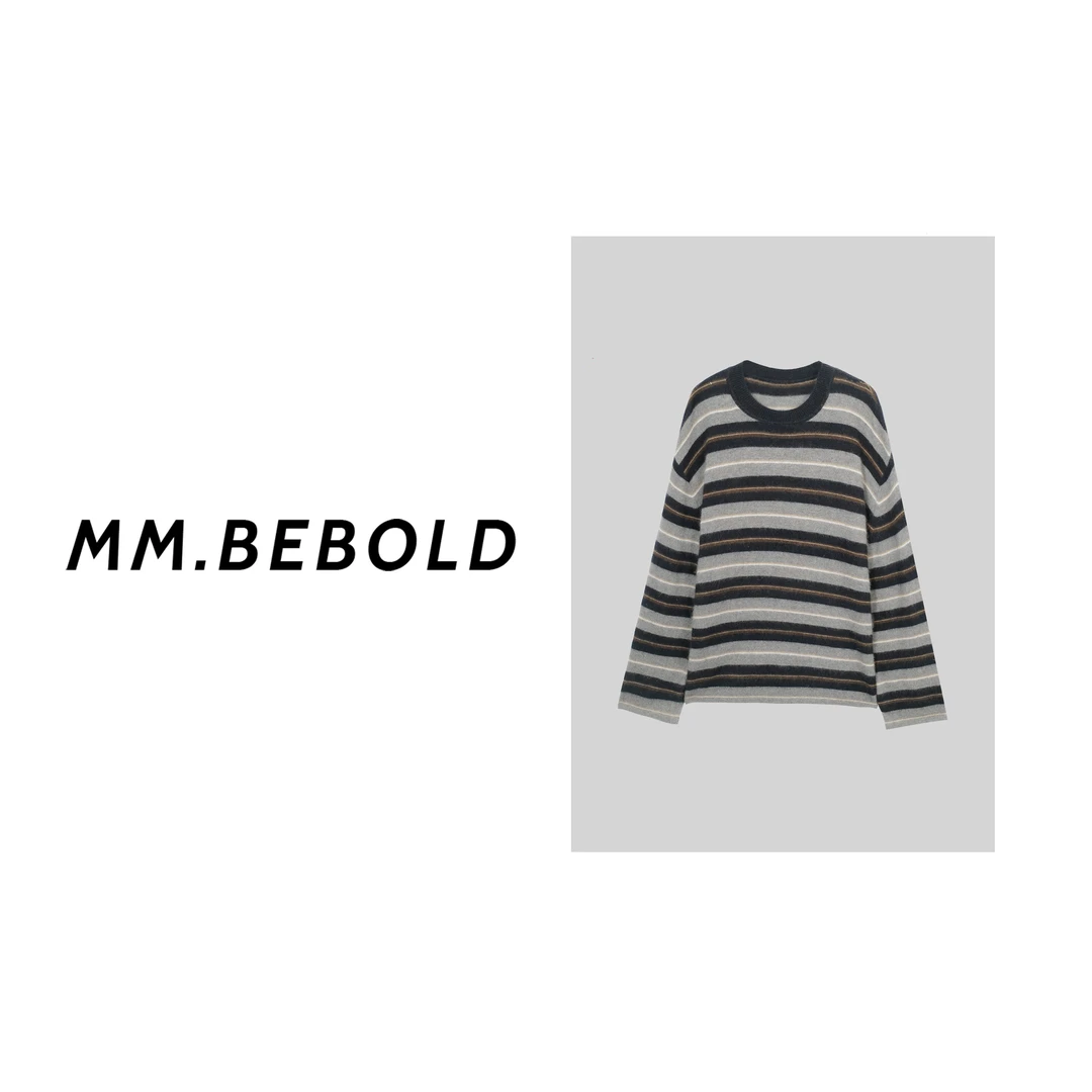 【妙姐精选】木禾 圆领撞色长袖毛衣MBZ507602