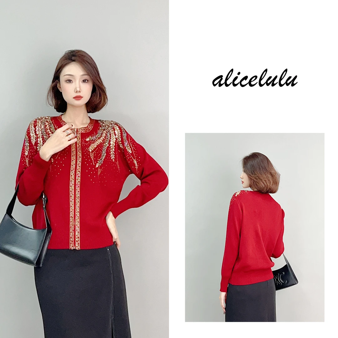 1 ALICE “昨夜星辰”毛衣 重工钉钻 优雅闪耀 S2141751U