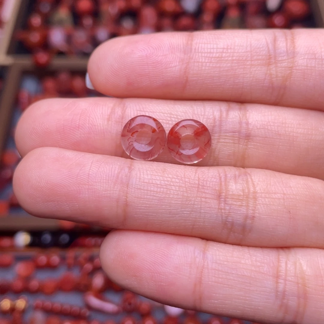 南红玛瑙未镶嵌扣子9x3