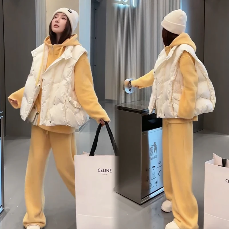 2025秋冬新款时尚显瘦气质网红高档套装女高级百搭宽松大码三件套