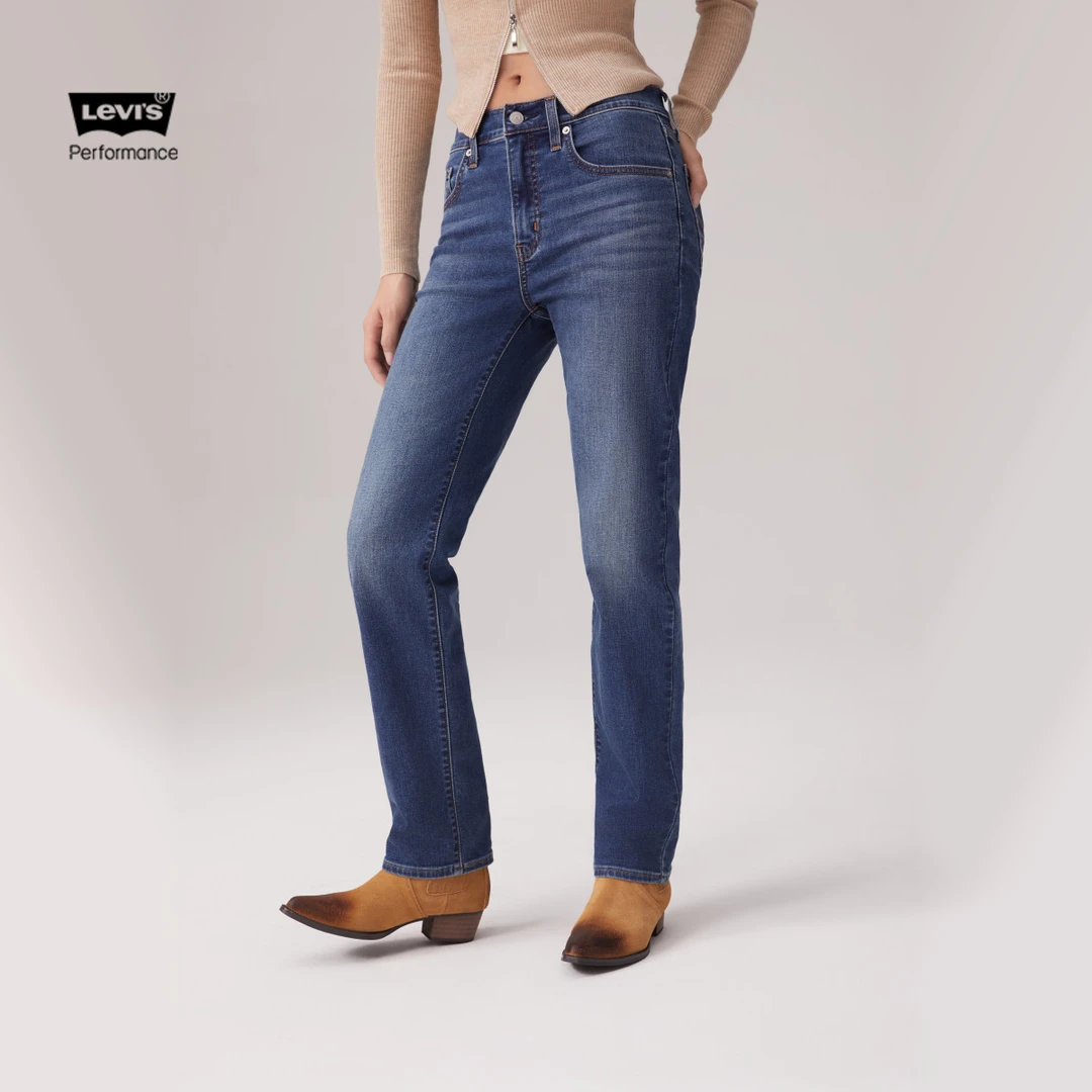 Levi's李维斯冬暖系列女士724高腰修身直筒美式复古休闲牛仔裤