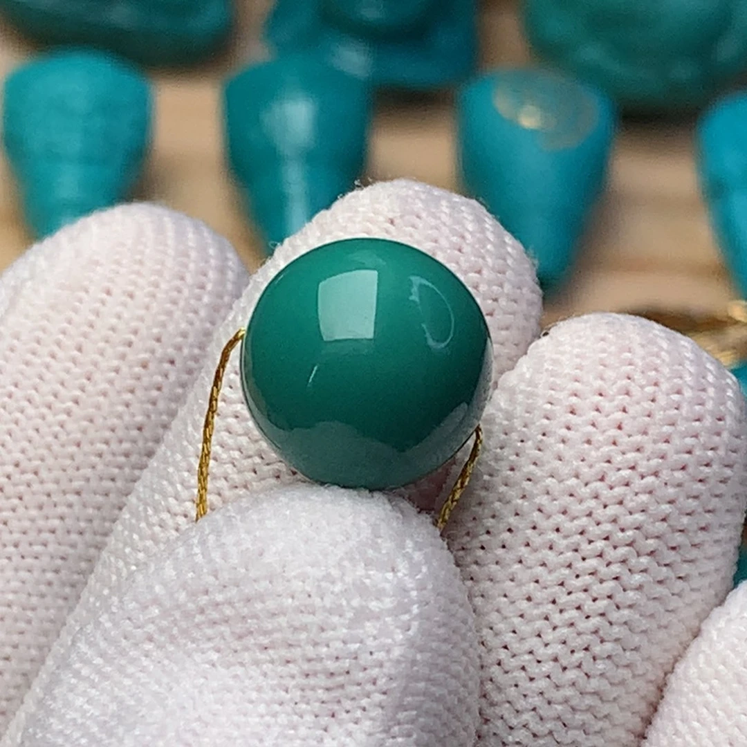 未镶嵌绿松石珠宝奇石13mm