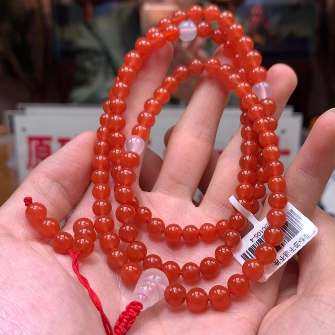 南红玛瑙套件未镶嵌梦*.河湾冰红6mm+